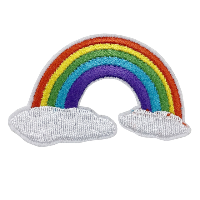 Regenbogen benutzerdefinierte Stickerei Patch für Bluse