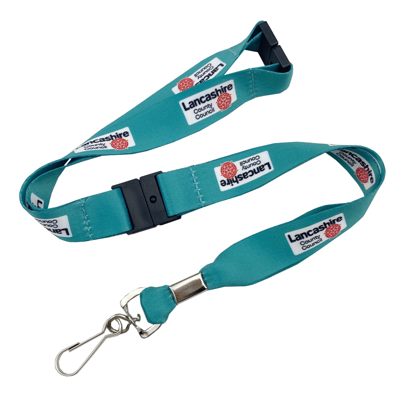 Anpassbares Polyester-Lanyard mit doppeltem Seitenhaken für Flaschen