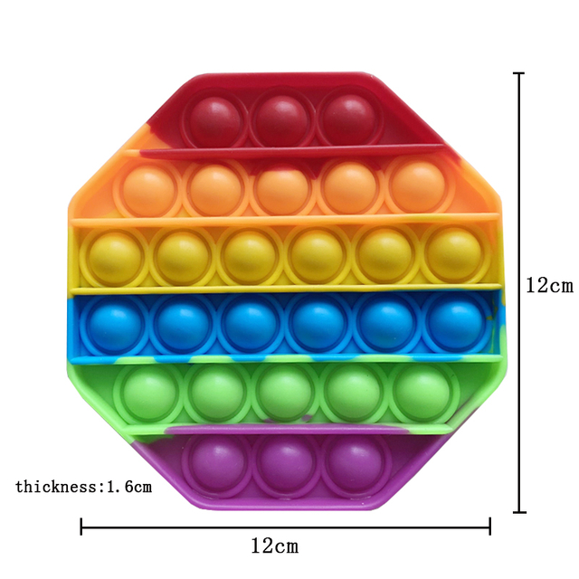 Bubble Sensory Stress Reliever Lernspielzeug aus Silikon. Push Pop It